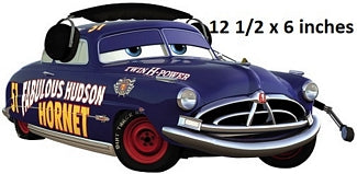Doc Hudson Hornet Wall Decal Disney Cars Movie Removable Sticker Peel and Stick Art 12.5 x 6 inches