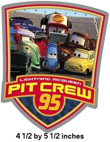 5 Inch Pit Crew 95 Lightning McQueen Wall Decal Sticker Disney Pixar Cars 3 Movie Removable Peel Self Stick Adhesive Vinyl Decorative Art Room Home Decor Kids Room Racing Decor 4 1/2 by 5 1/2 inch