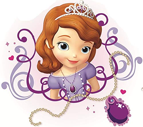 7 Inch Sofia The First Decal Disney Princess Repositionable Removable Peel Self Stick Wall Sticker Art Home Decor (Decoration for Walls Laptop Tumbler) 7 by 6 1/2 inch