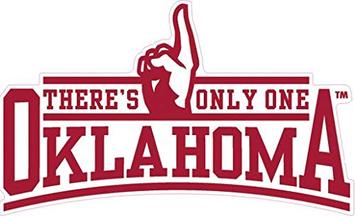 PLESIU Aeiniwer 6 Inch OU There's Only One Oklahoma Sooners Logo Removable Wall Decal Sticker Art NCAA Home Room Decor 6.5 by 3.5 Inches C