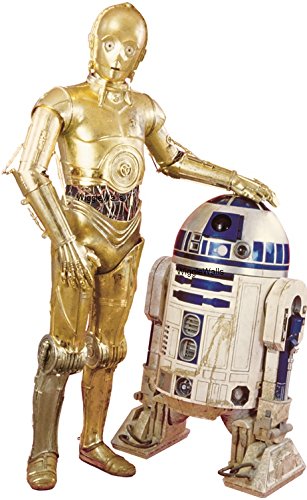 10 Inch C-3PO R2-D2 Droid C3PO R2D2 BB8 Droids Removable Wall Decal Sticker Art Home Decor Kids Room-9 3/4 Inches Wide by 6 Inches Tall