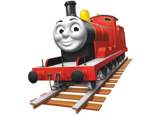 7 Inch James Red No. Number 5 Thomas The Tank Engine & Friends Removable Wall Decal Sticker Art Home Decor 7 inches Wide by 7 1/2 inches Tall