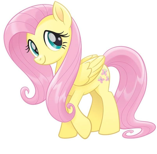8 Inch Fluttershy Pony Wall Decal Removable Peel Self Stick Sticker Art Home Kids Room Decor Decoration - 8 by 7 inches