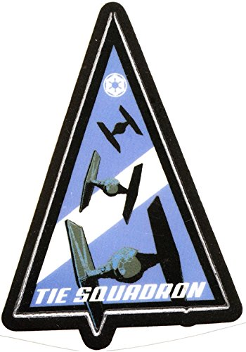 2 Inch Tie Squadron Logo Badge Insignia Imperial Galatic Empire Fighter Ship Star Wars Classic Episode IV Removable Wall Decal Sticker Art Home Decor Kids Room-2 Inches Wide by 2 3/4 Inches Tall