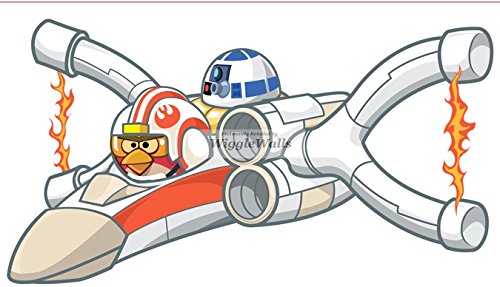 9 Inch Luke Skywalker X Wing Red Leader Bird Angry Birds Star Wars Removable Peel Self Stick Adhesive Vinyl Decorative Wall Decal Sticker Art Kids Room Home Decor Girl Boy 9x5 Inch