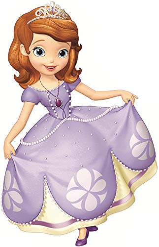 9 Inch Sofia The First Decal Disney Princess Repositionable Removable Peel Self Stick Wall Sticker Art Home Decor (Decoration for Walls Laptop Tumbler) 5 1/2 by 9 inch