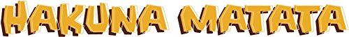 8 Inch Hakuna Matata The Lion King Movie Simba Animal Removable Peel Self Stick Adhesive Vinyl Decorative Wall Decal Sticker Art Kids Room Home Decor Girl Boy Children Bedroom 8 x 1 inch Tall