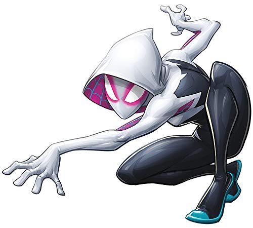 9 Inch Spider-Gwen Stacy Decal Spider-Woman Spiderman Marvel Comics Removable Peel Self Stick Adhesive Vinyl Decoration Wall Sticker Art Kids Room Home Decor Boys Nursery 9 x 8 Inch