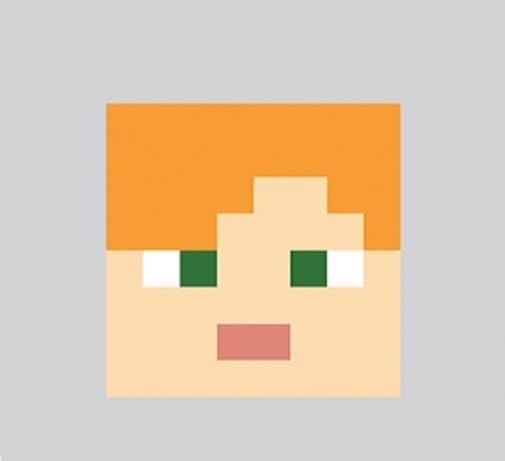 2.5" Alex Logo Decal Minecraft Character Peel and Stick Wall Sticker Video Game Room Art Gamer Decor 2.5 x 2.5 inches