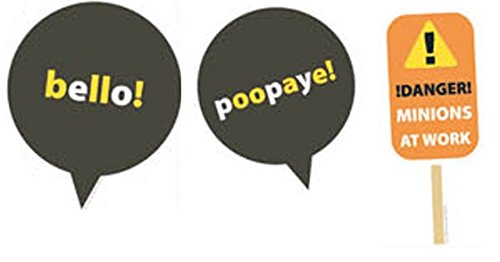 3 Pcs Minion Sayings Despicable Me 2 Removable Wall Decal Sticker Art Home Decor Kids Room-6 Pcs: 2 1/2 X 2 1/2 Inches, 2 X 3 Inches, 2 X 2 Inches, 2 X 2 1/2 Inches, 1 X 3 Inches