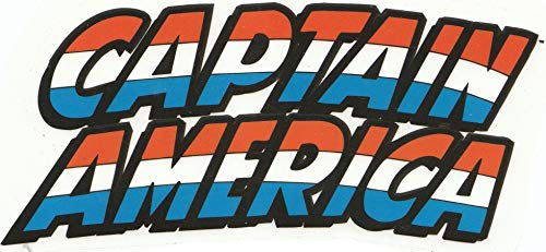 5 Inch Captain America Text Name Shield Capt Avengers Removable Wall Decal Sticker Home Decor 5 1/4 inch Wide x 2 1/2 inch Tall