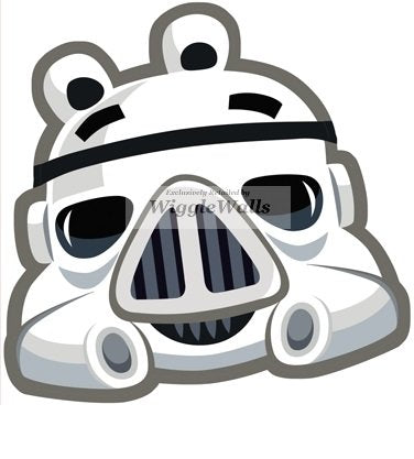 5 Inches Stormtrooper Storm Trooper Pig Pigs Angry Birds Star Wars Removable Peel Self Stick Adhesive Vinyl Decorative Wall Decal Sticker Art Kids Room Home Decor Girl Boy 5x4 Inch