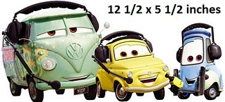 Filmore Guido Luigi Wall Decal Team 95 Members Removable Sticker Disney Cars Movie Peel and Stick Art 12.5 x 5.5 inches