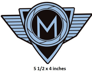 Secret Agent Finn McMissile M Logo Wall Decal Disney Cars 2 Movie  Removable Sticker Peel and Stick Art 5.5 x 4 inches