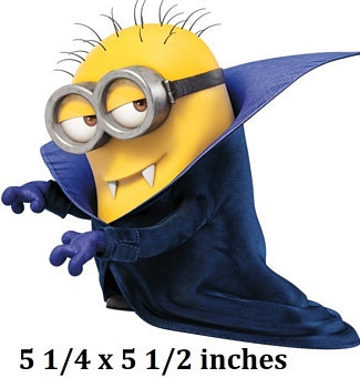 Minion character in a blue robe with goggles on a white background
