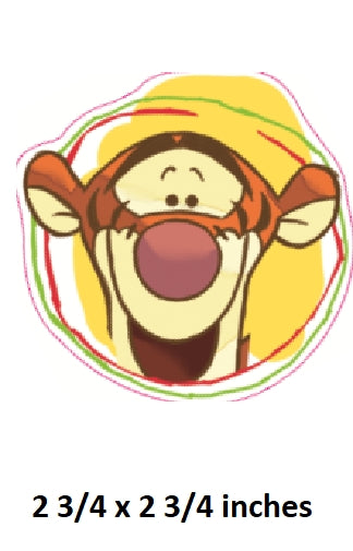 Tigger Cameo Wall Decal Winnie the Pooh and Friends Removable Sticker Art Walt Disney Peel and Stick Home Room Decor 2.75 x 2.75 inches