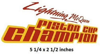 Lightning McQueen Piston Cup Champion Wall Decal Team 95 Removable Sticker Disney Cars Movie Peel and Stick Art 5 x 2.5 inches