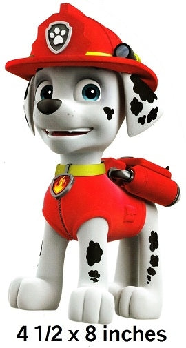 Marshall Paw Patrol Fire Pup Wall Decal Removable Sticker Peel and Stick Art 4 1/2 x 8 inches