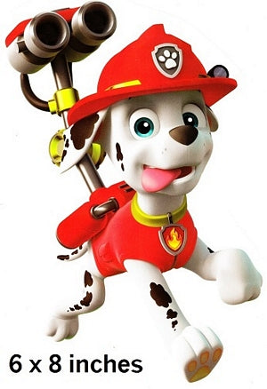 Marshall Paw Patrol Fire Pup Wall Decal Removable Sticker Peel and Stick Art 6 x 8 inches