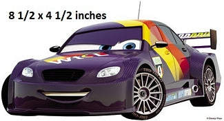 #4 WGP Racer Max Schnell Wall Decal Disney Cars Movie Removable Sticker Peel and Stick Art 8.5 x 4.5 inches