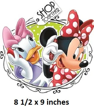 Minnie Mouse and Daisy Duck Wall Decal Removable Sticker Walt Disney Peel and Stick Home Decor Art 8.5 x 9 inches