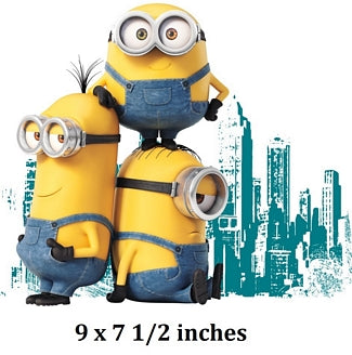 Big City Minions Wall Decal Despicable Me Minion Removable Sticker Art Peel and Stick Home Room Decor 9 x 7.5 inches