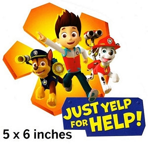 Just Yelp for Help Wall Decal Paw Patrol Removable Sticker Boy Pups Peel and Stick Art 5 x 6 inches