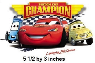 Piston Cup Champion Trio Wall Decal Lightning McQueen Removable Sticker Team 95 Disney Cars Movie Peel and Stick Art 5.5 x 3 inches