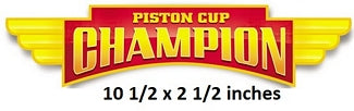 Lightning McQueen Piston Cup Champion Flag Wall Decal Team 95 Removable Sticker Disney Cars Movie Peel and Stick Art 10.5 x 2.5 inches