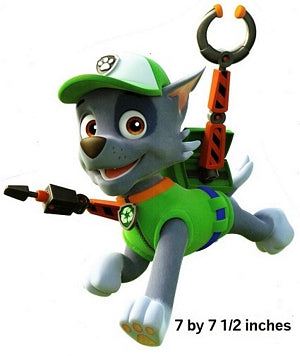 Rocky Paw Patrol Recycling Pup Wall Decal Removable Sticker Boy Pup Peel and Stick Art 7 x 7.5 inches