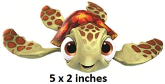 Toy turtle with red and brown pattern on a white background