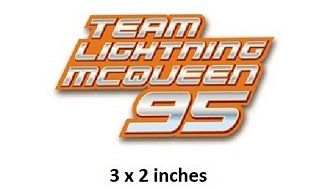 Team Lightning McQueen 95 Logo Wall Decal Removable Sticker Disney Cars Movie Peel and Stick Art 3 x 2 inches
