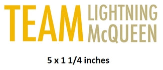 Team Lightning McQueen Logo Wall Decal Team 95 Removable Sticker Disney Cars Movie Peel and Stick Art 5 x 1.25 inches
