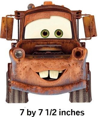 Tow Mater Wall Decal Brown Truck Team 95 Removable Sticker Disney Cars Movie Peel and Stick Art 7 x 7.5 inches