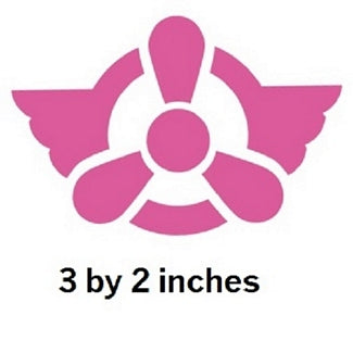 Skye Pink Prop Logo Wall Decal Air Rescue Pup Removable Sticker Paw Patrol Peel and Stick Art 3 x 2 inches