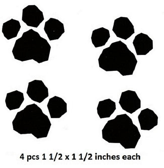 4 pcs Paw Patrol Pawprints Wall Decal Removable Sticker Boy Pups Logo Peel and Stick Art 1.5 x 1.5 inches (Set of 4)