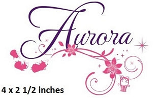 Sparkle Aurora Wall Decal Sleeping Beauty Princess Removable Sticker Walt Disney Princesses Peel and Stick Home Decor Art 4.5 x 2 inches