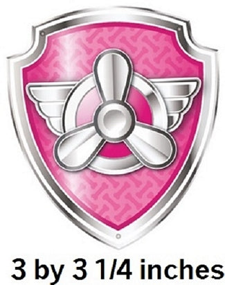 Skye Air Rescue Badge Wall Decal Paw Patrol Logo Removable Sticker Girl Pup Peel and Stick Art 3 x 3.25 inches