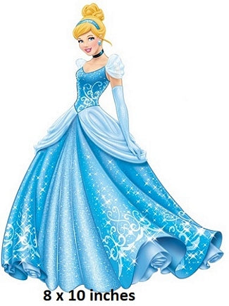 Sparkle Princess Cinderella Wall Decal Removable Sticker Walt Disney Princesses Peel and Stick Home Decor Art 8 x 10 inches