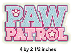 Paw Patrol Girl Pups Logo Wall Decal Removable Sticker Peel and Stick Art 4 x 2.5 inches