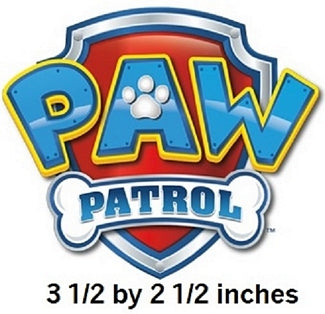 Paw Patrol Logo Wall Decal Removable Sticker Boy Pups Badge Peel and Stick Art 3.5 x 2.5 inches