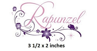 Sparkle Rapunzel Wall Decal Tangled Princess Removable Sticker Walt Disney Princesses Peel and Stick Home Decor Art 3.5 x 2 inches
