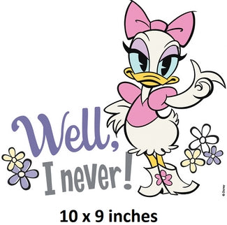 Classic Daisy Duck Wall Decal Removable Sticker Walt Disney Peel and Stick Home Decor Art 10 x 9 inches