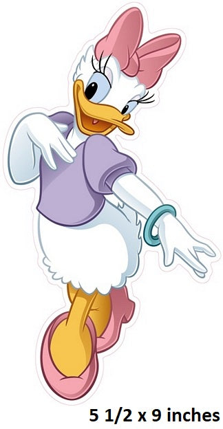 Daisy Duck Wall Decal Removable Sticker Walt Disney Peel and Stick Home Decor Art 5.5 x 9 inches