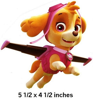 Skye Air Rescue Pup Wall Decal Paw Patrol Removable Sticker Girl Pups Peel and Stick Art 5.5 x 4.5 inches