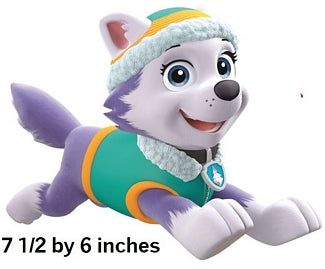 Everest Snow Rescue Pup Wall Decal Paw Patrol Removable Sticker Girl Pups Peel and Stick Art 7.5 x 6 inches
