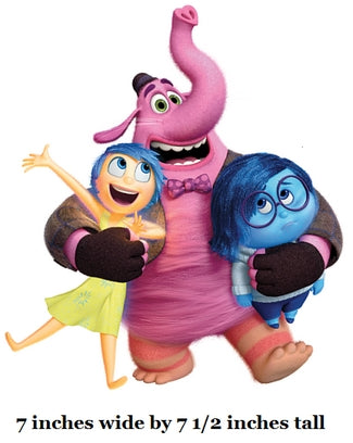Bing Bong Joy Sadness Group Hug Wall Decal Inside Out Movie Removable Sticker Art Walt Disney Pixar Peel and Stick Home Room Decor 7 x 7.5 inches