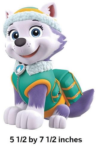 Everest Mountain Rescue Pup Wall Decal Paw Patrol Removable Sticker Girl Pups Peel and Stick Art 5.5 x 7.5 inches