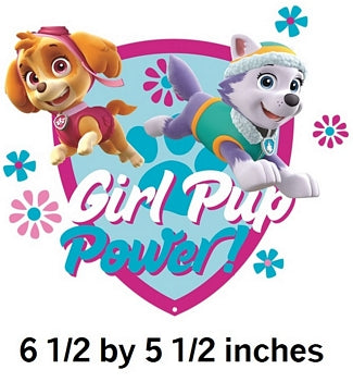 Girl Pup Power Wall Decal Skye and Everest Removable Sticker Paw Patrol Rescue Peel and Stick Art 6.5 x 5.5 inches