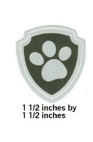 Paw Patrol Pawprint Logo Wall Decal Removable Sticker Boy Pups Badge Peel and Stick Art 1.5 x 1.5 inches